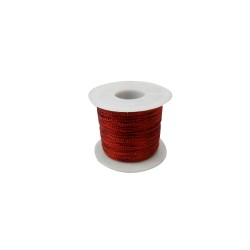 Red Lurex Twisted Cordon - Diameter 2 mm